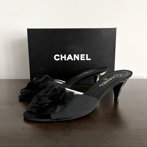 Chanel Camellia mules